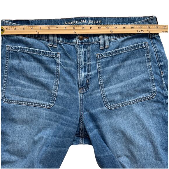 American Eagle Jeans Womens Size 18 90s Wide Leg Hi-Rise Retro Boho Casual Y2K - Picture 6 of 12